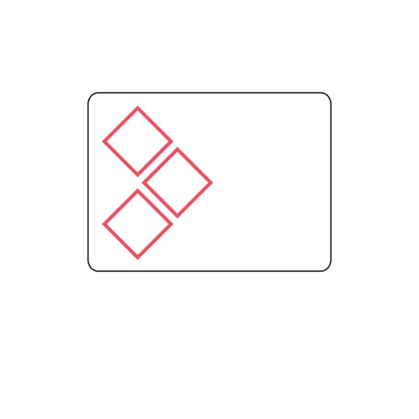 GHS Label, Blank w/3 Diamonds 2-15/16" x 4"
